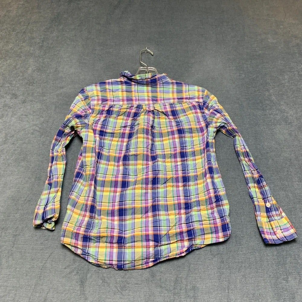 Ralph Lauren Shirt Boys M(10-12) Multicolor Plaid Embroidered Logo Button Down